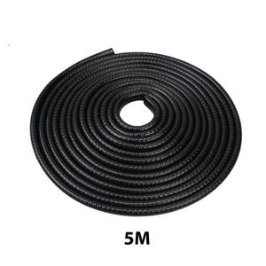 Preto 5m / 10m Universal Carro De Porta Proteção Proteção Guarnuças De Moldagem De Estilo Scratch Protector Strip Tira Automóvel Autocolantes