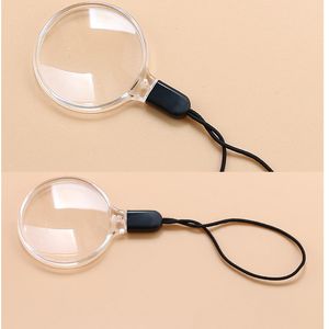 Bärbar 2.5X Telefonmikroskop Mobiltelefon Key Ring Lanyard Mikroskop Förstoringsglas Liten Hängande Läsning Tidning Mini Loupe Glasses Förstoringsglas En SZ-035