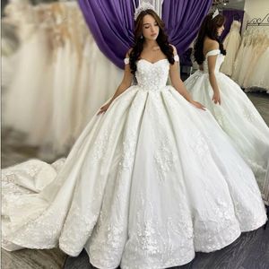 Anpassade vackra Sparkle Wedding Dresses Dubai Bling Sweetheart Bridal Ball Gown Weddingdresses Plus Size Vestidos 328 328
