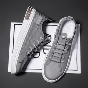 Herren Damen Modeschuhe Farbe Weiß Grau Schwarz Herren Sporttrainer Plateau Sneakers Größe 39-44 V018