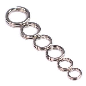 100pcs Stainless Steel Fishing Split Ring Double Loop Open Connector Line Hook Tackle Silver All PRO BEROS Hooks