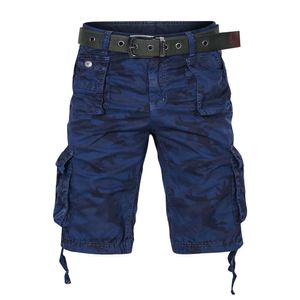 Pantaloncini cargo Uomo Pantaloni estivi Tasca Army Camo Bermuda Maschio Lunghezza al ginocchio Cotone da uomo Abbigliamento militare Camouflage 210714