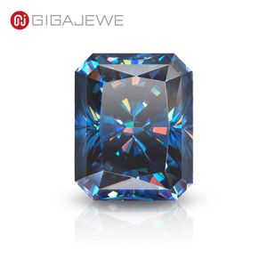 GIGAJEWE Dark blue Color Radiant cut VVS1 moissanite diamond 1-10ct for jewelry making