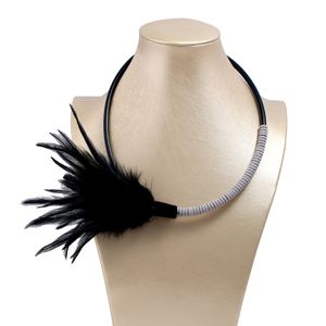 Wholesale popped collar for sale - Group buy Pop New Simple Fashion Exaggerated Atmosphere Peacock Feather Necklace Women s Collar Jewelry OONG514