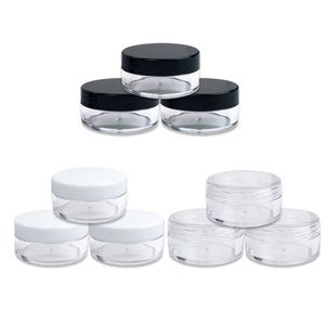 Cosmetic Sample Empty bottle Container 5g/10g/15g/20g Round Pot Small Tiny jars for Make Up Eye Shadow Nails Powder