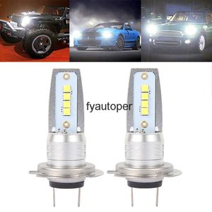 2ピースH7 LEDヘッドライト変換セットCOB電球110W / 10000LMホワイト低6000K 55W高品質の車