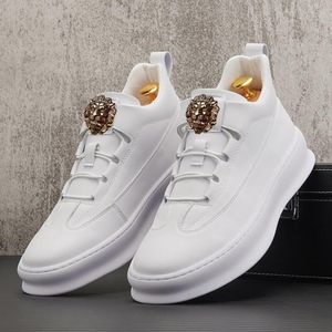 Orta Yardım Küçük Beyaz Ayakkabı Yeni Rahat Çizmeler Sıcak Lüks Yüksek Üst Kurulu Kalın Tabanlar erkek Spor Ayakkabı Zapatos Hombre 38-44 A6