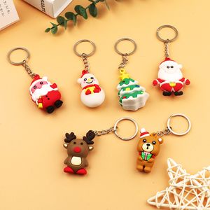 2021 Christmas PVC doll keychain Santa Claus cartoon pendant wholesale
