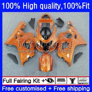 Molde de Injeção Corporal para Suzuki GSXR-750 GSXR600 GSX-R750 750CC Luz laranja 2004 2005 20NO.72 GSXR 750 600 CC K4 GSX-R600 04-05 GSXR750 GSXR-600 600CC 04 05 Kit de Feira do OEM