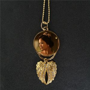 sublimation blank wings car hanger with chains fashion jewelry necklaces pendants consumables factory price