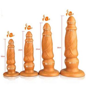 Giocattoli anali del sesso Silicone morbido Enorme spina per dildo con aspirazione Pene Masturbatore Giocattoli Grande ano farcito Prostata Butt per uomini Donne Sm 1217