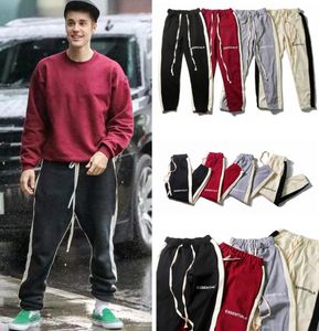 Wiosna Lato Usa Mężczyźni Kobiety Jogger Spodnie Essentials 6m 3M Odbijający Haft Spodnie Casual Mgła Spodnie dresowe Rozmiar S-XXL