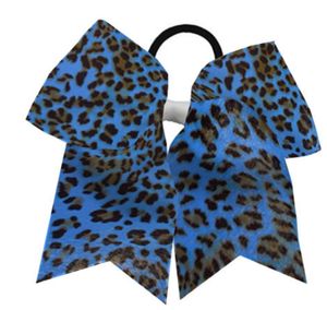Wholesale football bows for sale - Group buy NEW quot LEOPARD RAINBOW quot Cheer Bow Pony Tail Inch Ribbon Girls Hair Bows Cheerleading Practice Football Games Uniform Hairbow Birthday
