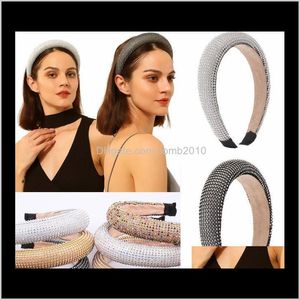 Faixas de cabelo de cristal brilhante acolchoado diamante headband aro de cabelo 6 cores moda acessórios de cabelo para mulheres 6 cores disponíveis J1501 Luwsk Um0Pt