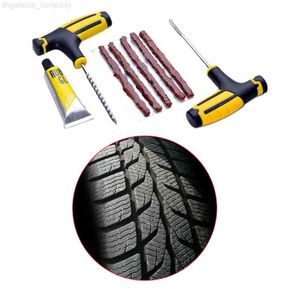 Kit de reparo de emergência para punção de pneu, ferramentas para pneus planos, pneus off-road, cimento de borracha, 5 plugues, faça você mesmo, remendo para casa e carro