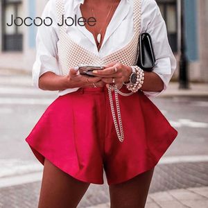 Jogoo Jolee Mulheres Verão Vintage Vintage Largo Perna Shorts Elegante Elegante Cintura Alta Chama Shorts Casual Travel Beach Solto Shorts 20021 210619