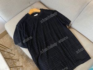 22SS男性女性デザイナーTシャツTEEタオル刺繍半袖男クルーネックパリファッションストリートウェアブラックホワイトグリーンM-XL