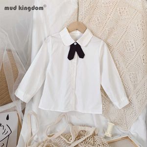 Mudkingdom White Blouses For Girls Spring Kids Girl Shirts Tops Long Sleeve Children's Blouse 210615