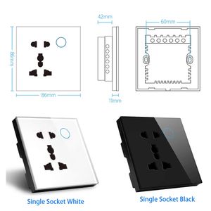 WiFi Smart USB Wall Socket Universal Электрический выпускной разъем 15А Энергетический сенсорный выключатель Беспроводная зарядная работа с Alexa Google Home
