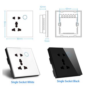 WIFI Smart USB Steckdose Universal Elektrische Stecker Steckdose 15A Power Touch Schalter Drahtlose Ladung Arbeit mit Alexa Google Hause