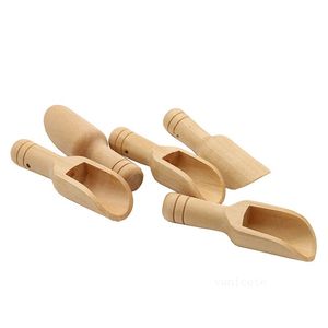 Mini Wooden Scoops Bath Salt Powder Detergent Powder Spoon Candy Laundry Tea Coffee Spoons Eco Friendly By sea T2I52819