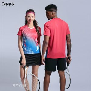 Wholesale tennis jersey t shirt for sale - Group buy Top Quality tennis shirts set ladies badminton tshirt Women Men Table Tennis jersey tenis ninas set lady Team Training T Shirts