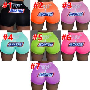 Sommer 7 Styles Snack Shorts Damen Atmungsaktive Booty Bodycon Mini Gushers Sexy Fitness Candy Skinny Versandfertig