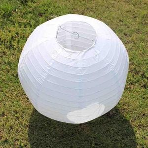 10Pcs 6-8-10-12-14-16 Inch Japen Style Round White Paper Lanterns Lampion Ball DIY Pattern for Wedding Festival Party