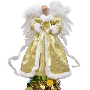 クリスマスの装飾かわいい天使人形の工芸品の贈り物の木のトッパー休日家の装飾品