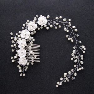 Crystal Hair Combs tiaras shinestone pérola pente pente de pente feminino jóias acessórios de casamento para clipes de noiva Barrettes