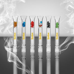 HONEYPUFF Smoking Glass One Hitter Pipe Bat With Diamond Design 103mm Mouth Filter Tips Cigarette Mouthpiece Rolling Steamroller Tobacco