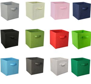 Die neueste 26,7 x 26,7 x 28 cm große faltbare Vlies-Aufbewahrungsbox ohne Deckel, viele Stile zur Auswahl, unterstützt individuelle Anpassung