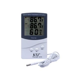 KTJ TA318 High Quality Digital LCD Indoor  Outdoor Thermometer Hygrometer Temperature Humidity Thermo Hygro Meter MINI DH8585