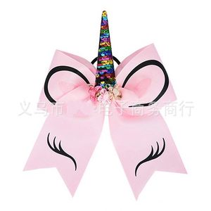 Unicorn Hairpin Bow Children Printed Horn Headbands Girls Fashion Cute Coiling Hair Ring Accessories Christmas 3 8gh K2