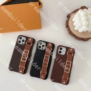 fashion phone cases for iphone 14 pro max Plus 13 13pro 13promax 12 12Pro 12ProMax 11 XSMAX PU classic leather protection case designer cover with Wristband box