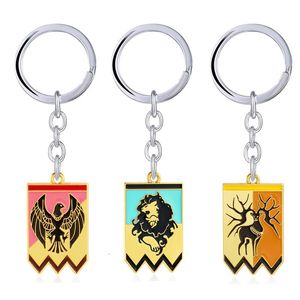 Nyckelringar 2021 Anime Fire Emblem Keychain Lion Deer Metal Pendant Nyckelringar Nyckelringar Souvenir Figur Gifts Män Kvinnor