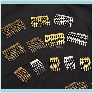 Headbands Smycken5PCS / Parti 5TEETH 10TEETH Combs Aessories for Bride Pins Clips Headdress DIY Makeing Wedding Hair Smycken Drop Leverans 2021