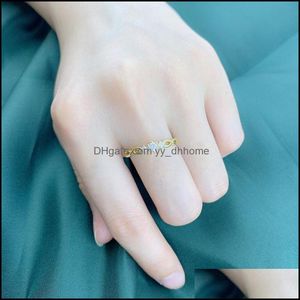 Cluster JewelryCluster Rings Zhouyang per le donne Simple Mini Zircon Jewellry Rose Gold Color Wedding Bride Ring Gift Fashion Jewelry Wholesal