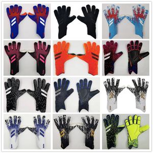 Novas luvas de goleiro proteção de dedo profissional masculino luvas de futebol adultos crianças mais grossa goleiro luva de futebol