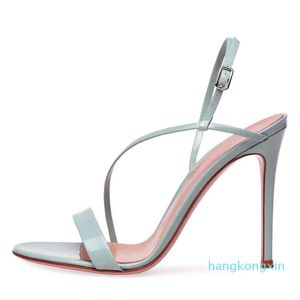 Frauen Grün Schwarz Nude One-Line Gürtel Ultra-High-Heeled Sandalen Dinner Schuhe Chengdu Mode Damenschuhe 22