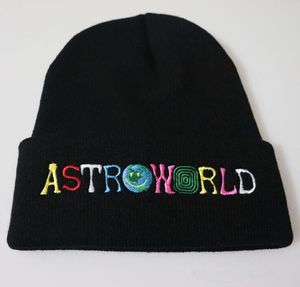 Astroworld Gestrickte Totenkopfmützen, 8 Farben, modische Hüte, Hip Hop, mit Buchstaben bestickt, Beanie, Unisex, Wintermütze 2021