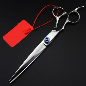 Hair Scissors Profissional canhoto Japão 440c 8 polegadas Pet Grooming Shears Cutting Barber Hairdressing
