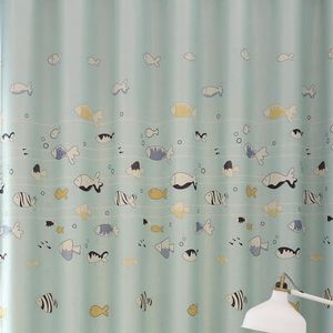 Curtain & Drapes Xiaoyus Children Cartoon Study Room For Bedroom Blue Curtains Tulle Finished Product Customization