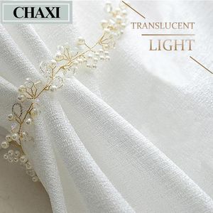 Curtain & Drapes CHAXI Luxurious Modern Heavy Sheer Curtains For Living Room Bedroom Half Transparent Tulle Window Voiles