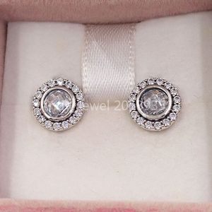 Andy Jewel Authentic 925 Sterling Silver Studs Silver Brilliant Lagacy Earring With Clear1 Cz Fits European Pandora Style Jewelry