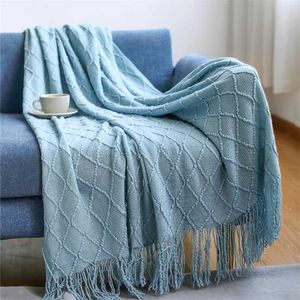 Bed Plaid on The Sofa Blanket for Decorative s spread Minky s Adults 211122