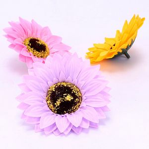 Sunflower Soap Flower Head Bouquet Gift Box Decor with Soap Flower DIY wedding Christmas home decor Flower Shop Supplies