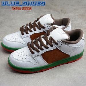 Najwyższej jakości Jeden 1 Mężczyzna Obuwie Deskorolka Base Brown-Red Women Men High Niski Trainer Platform Sneaker z pudełkiem