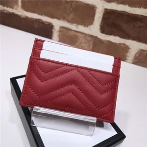Gratis med av lyxig original kvinnors handväska kända kortväska Klassiska innehavare Hög Marmont Leather Sells Fashion Come Shipping Qualit WMQA