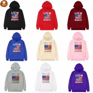 S-3XL Vamos ir Brandon Hoodies Jaqueta Hooded Pullover Casaco US Flag Stars Stripe Imprimir Anti Biden Trump 2024 Traje Unisex Sport tops 591W